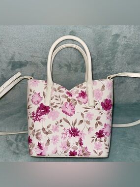 LC Lauren Conrad Floral Pink Mini Tote Bag
